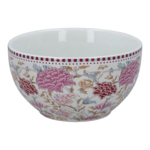 R2S Floral Pattern Porcelain Bowl Pink and White 12cm R2S Floral Pattern Porcelain Bowl Pink and White 12cm